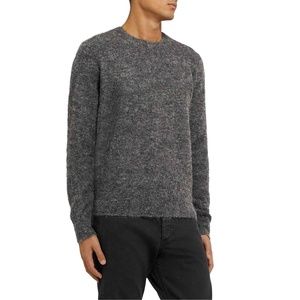 Rag & Bone Sweater Arnie Men's Alpaca Merino Blend Gray Light Cozy Crew Sz Large